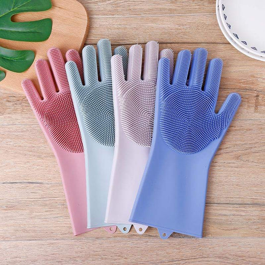 Silicone Washing Full Finger Gloves