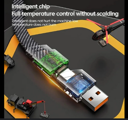 4-in-1 Fast Charging Cable | Type-C to Type-C, iPhone & USB Multi Charger